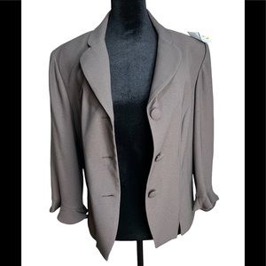 Mid Brown Vintage Woman’s Blazer Leslie Fay Size 10